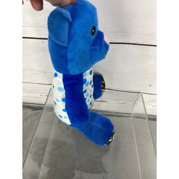 S & B Candy‎ And Toy Teddy Bear Blue Polka Dot Stuffed Plush Animal Toy - Picture 2 of 5